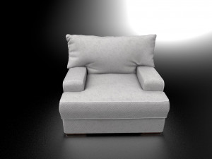 Soft Chair Mid poly Real time render PBR Modelo 3D