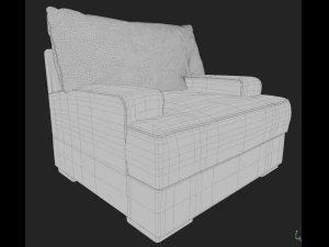 Soft Chair Mid poly Real time render PBR 3D Model