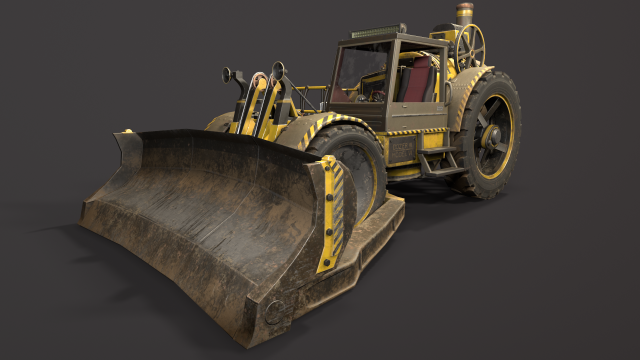 Steam Bulldozer Gameraedy model 3D मॉडल .c4d .max .obj .3ds .fbx .stl .blend 