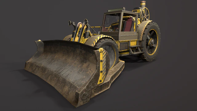 Modelo Gameraedy Steam Bulldozer Modelo 3D .c4d .max .obj .3ds .fbx .stl .blend 