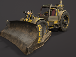Steam Bulldozer Gameraedy model Modelo 3D