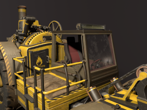 Steam Bulldozer Gameraedy model 3D मॉडल