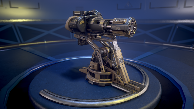 Sci-fiTurret GameReady Modelo 3D .c4d .max .obj .3ds .fbx .stl .blend 