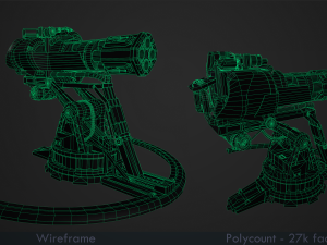 Sci-fiTurret GameReady Modelo 3D