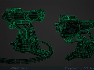 Sci-fiTurret GameReady 3D Model