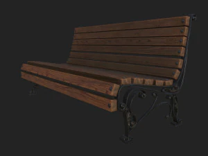 Panca da giardino Modello 3D