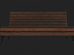 Panca da giardino Modello 3D