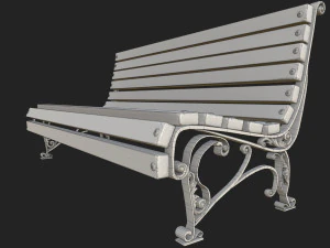 Panca da giardino Modello 3D