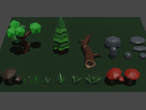 Pacchetto LowPoly Modello 3D