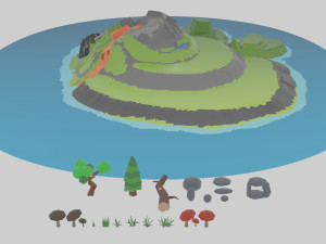 LowPoly Assets Pack Model 3D