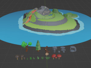LowPoly Assets Pack Model 3D