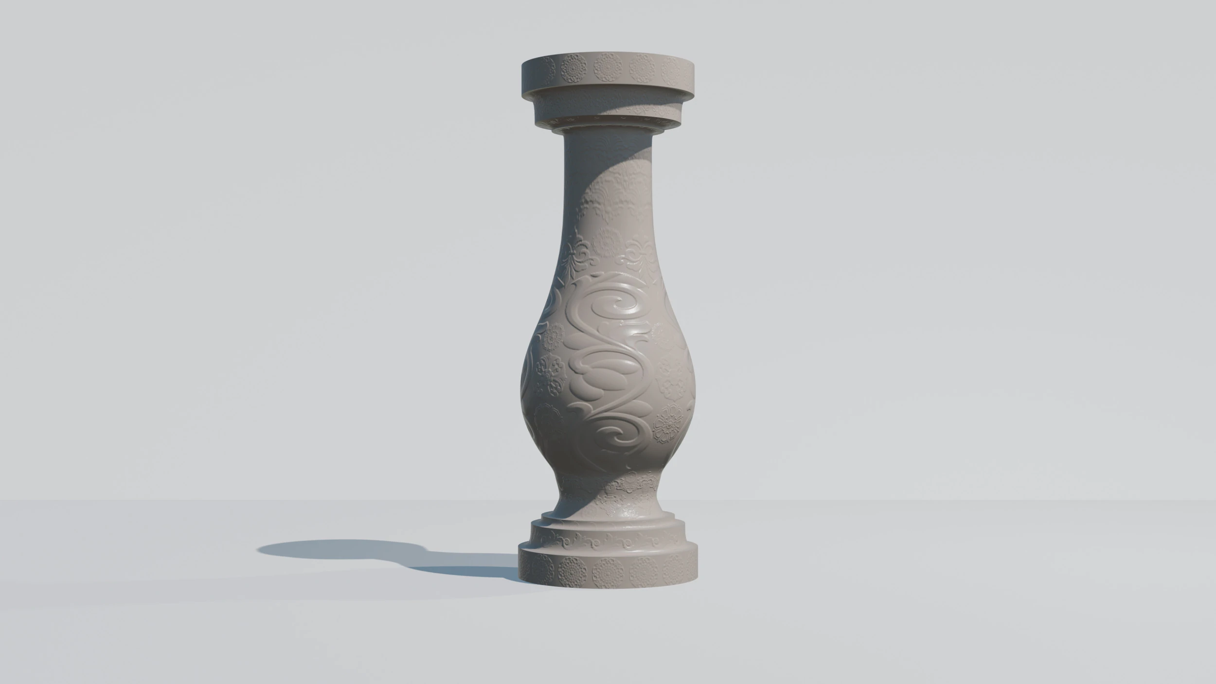 Balustrade with Ornaments CG Textures .c4d .max .obj .3ds .fbx .stl .blend 