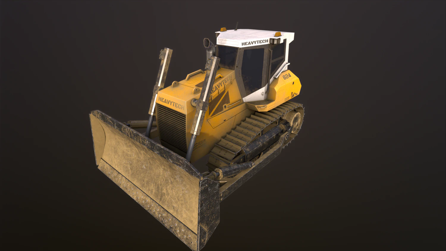 Бульдозер ближайшего будущего 3D Модель .c4d .max .obj .3ds .fbx .stl .blend 