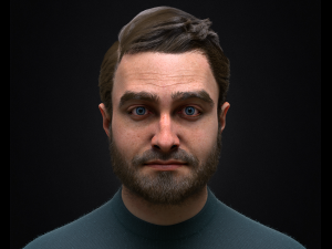 Realistic male head 3D 모델