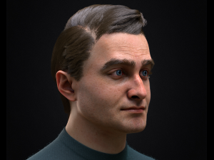 Realistic male head 3D मॉडल