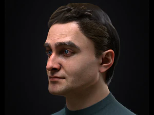 Realistic male head 3D Model