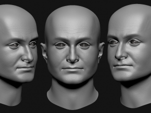 Realistic male head 3D मॉडल