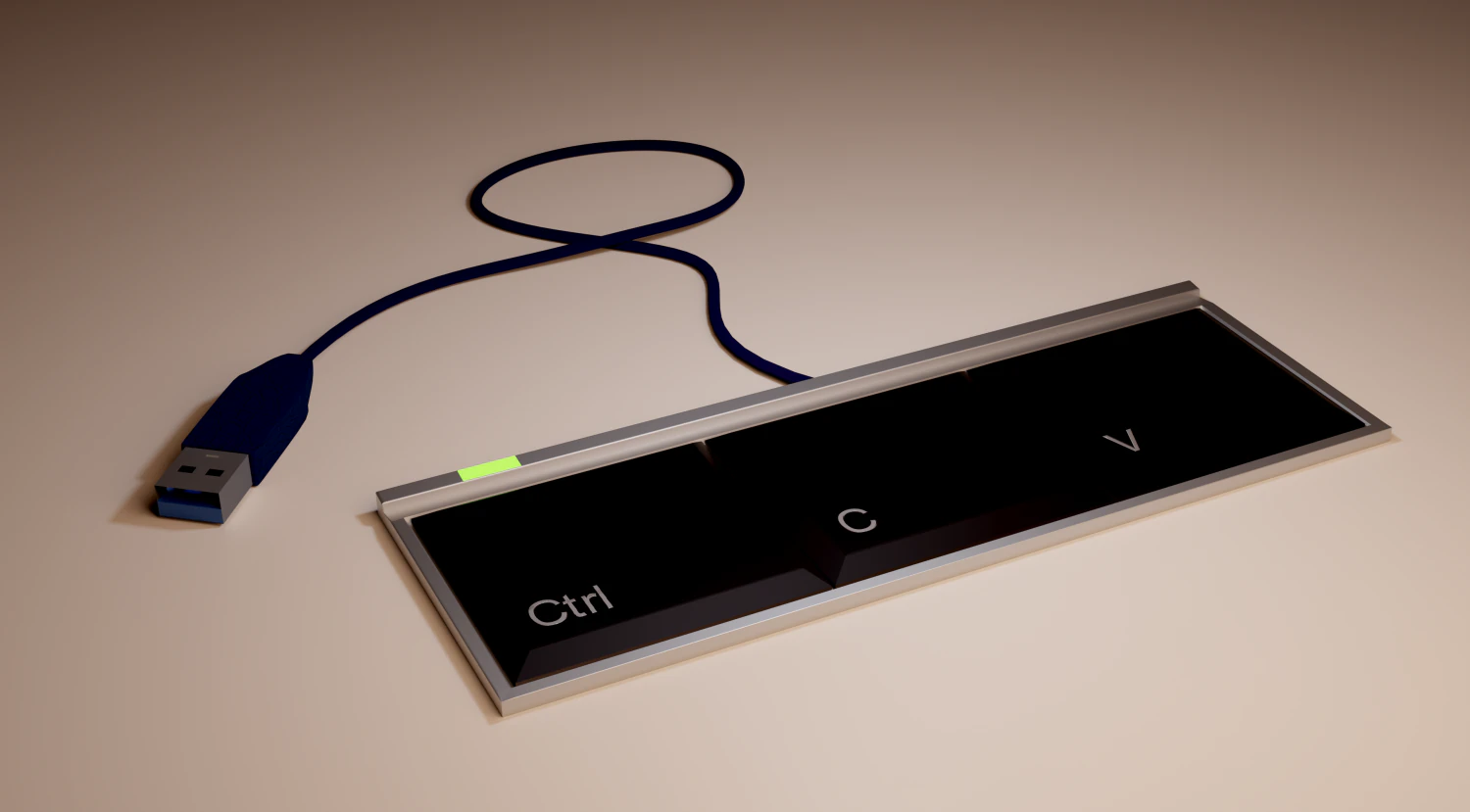 Keyboard 3D Model .c4d .max .obj .3ds .fbx .stl .blend 