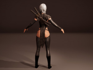 Shinobi assassin girl Modelo 3D