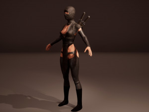 Shinobi assassin girl Modelo 3D