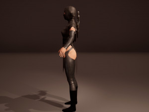 Shinobi assassin girl Modelo 3D