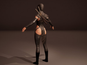 Shinobi assassin girl Modelo 3D