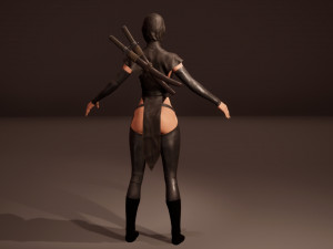 Shinobi assassin girl Modelo 3D