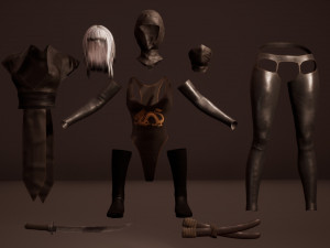 Shinobi assassin girl Modelo 3D