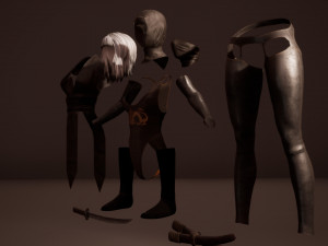Shinobi assassin girl Modelo 3D