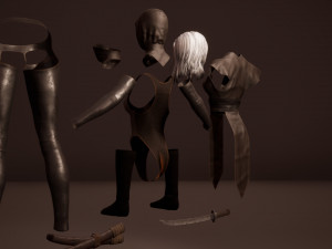 Shinobi assassin girl Modelo 3D