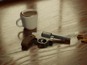 Rev&oacute;lver Smith Wesson Modelo 10 Modelo 3D