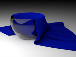 Vase with fabric 3D-Modell