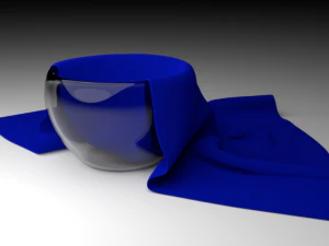 Vaso com tecido Modelo 3D