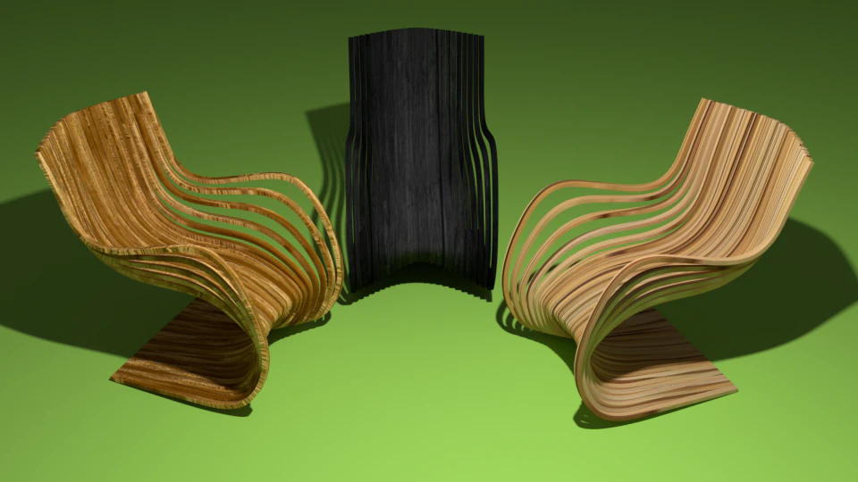 Designer Chair 3D Model .c4d .max .obj .3ds .fbx .stl .blend 