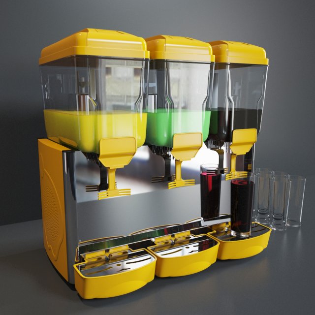 Juice cooler Model 3D .c4d .max .obj .3ds .fbx .stl .blend 