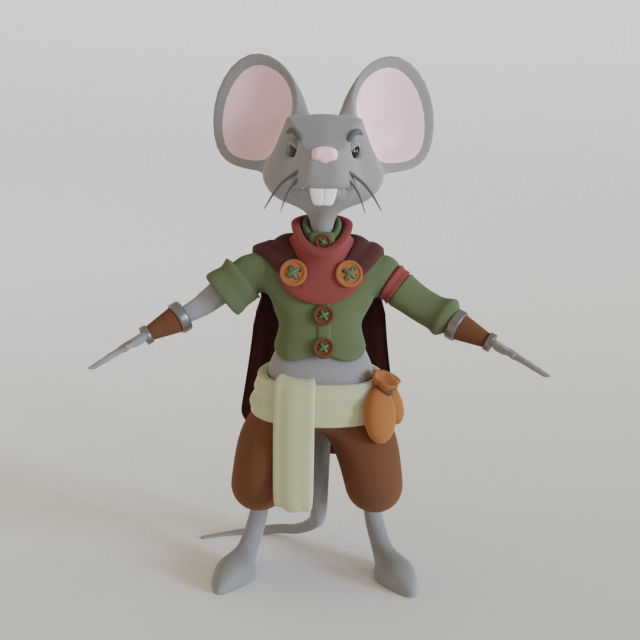 Mouse animal character 3D Model .c4d .max .obj .3ds .fbx .stl .blend