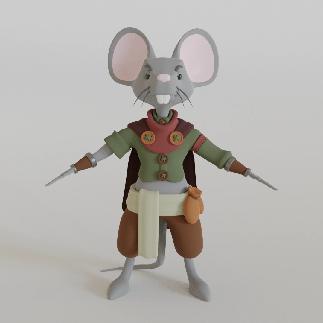 Mouse animal character 3D Model .c4d .max .obj .3ds .fbx .stl .blend 