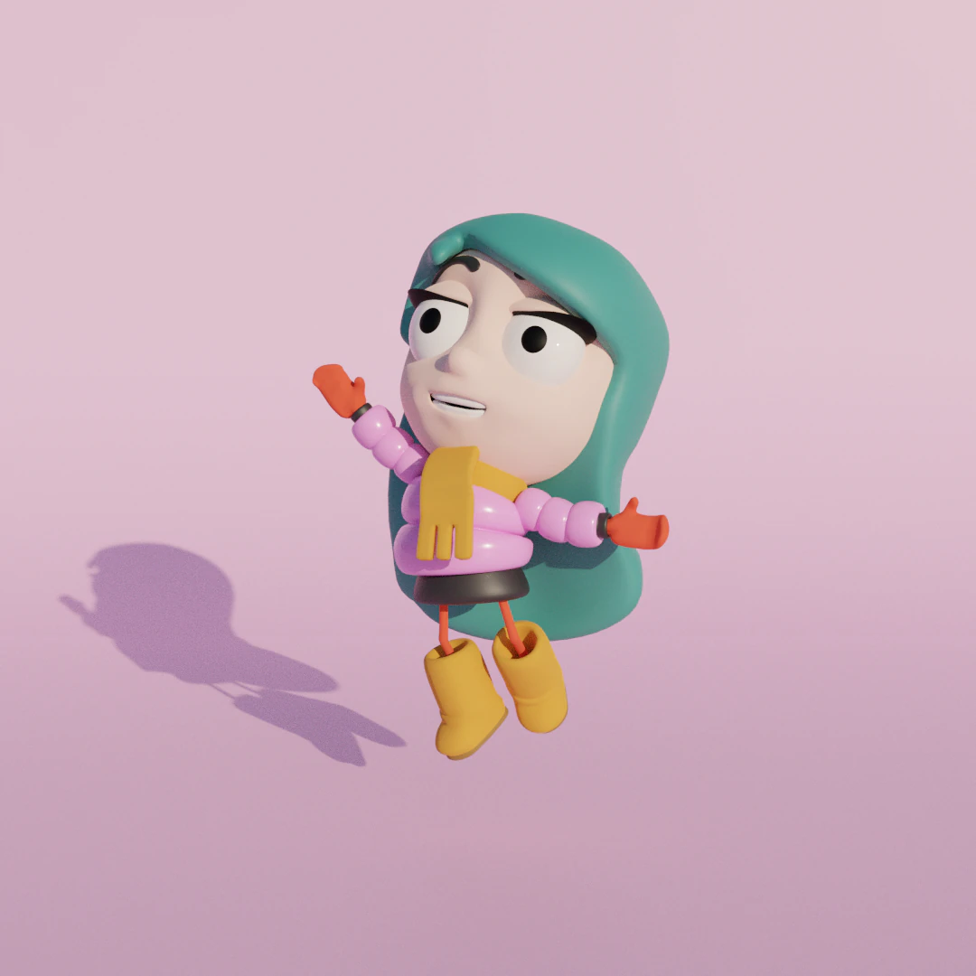 Girl waiting for a spring 3D Model .c4d .max .obj .3ds .fbx .stl .blend