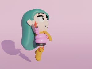 Girl waiting for a spring 3Dモデル