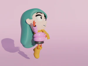 Girl waiting for a spring 3D Model