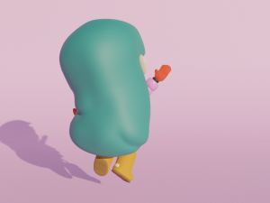 Girl waiting for a spring 3Dモデル