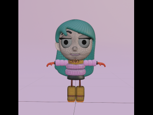 Girl waiting for a spring 3Dモデル