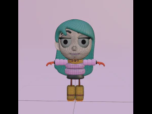 Girl waiting for a spring 3D Model