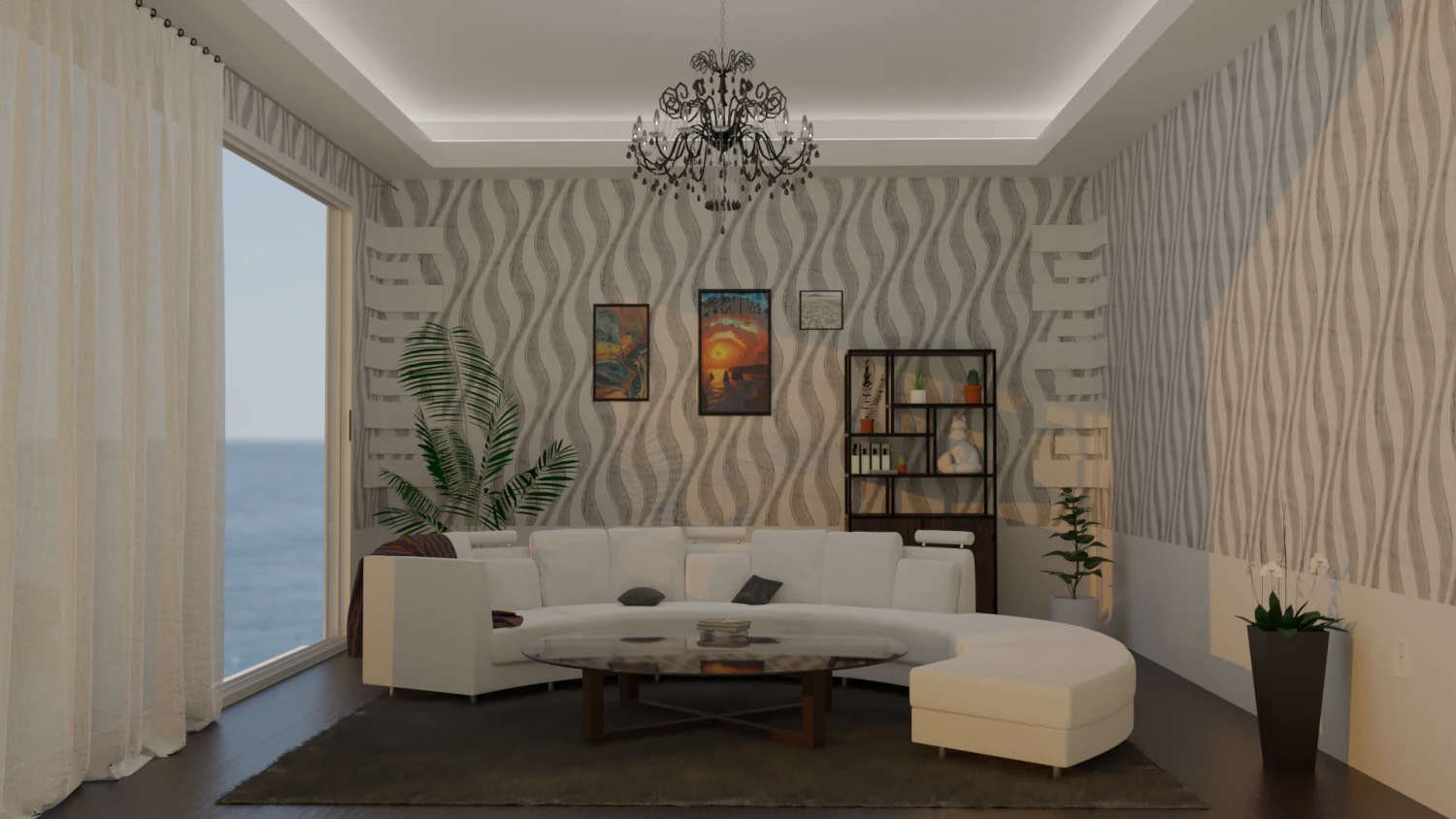 Modern room 3D 3D Model .c4d .max .obj .3ds .fbx .stl .blend 