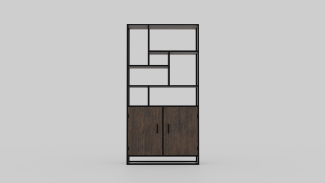Modern Bookshelf 3D 3D Model .c4d .max .obj .3ds .fbx .stl .blend 