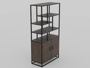 Modern Bookshelf 3D 3D Model