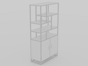 Modern Bookshelf 3D 3D Model