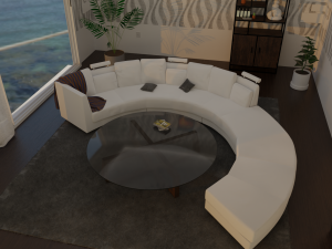 Modern sofa 3D 3D Model