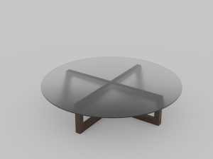 Modern glass table 3D 3D Model