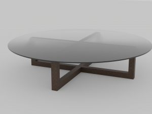 Modern glass table 3D Model 3D